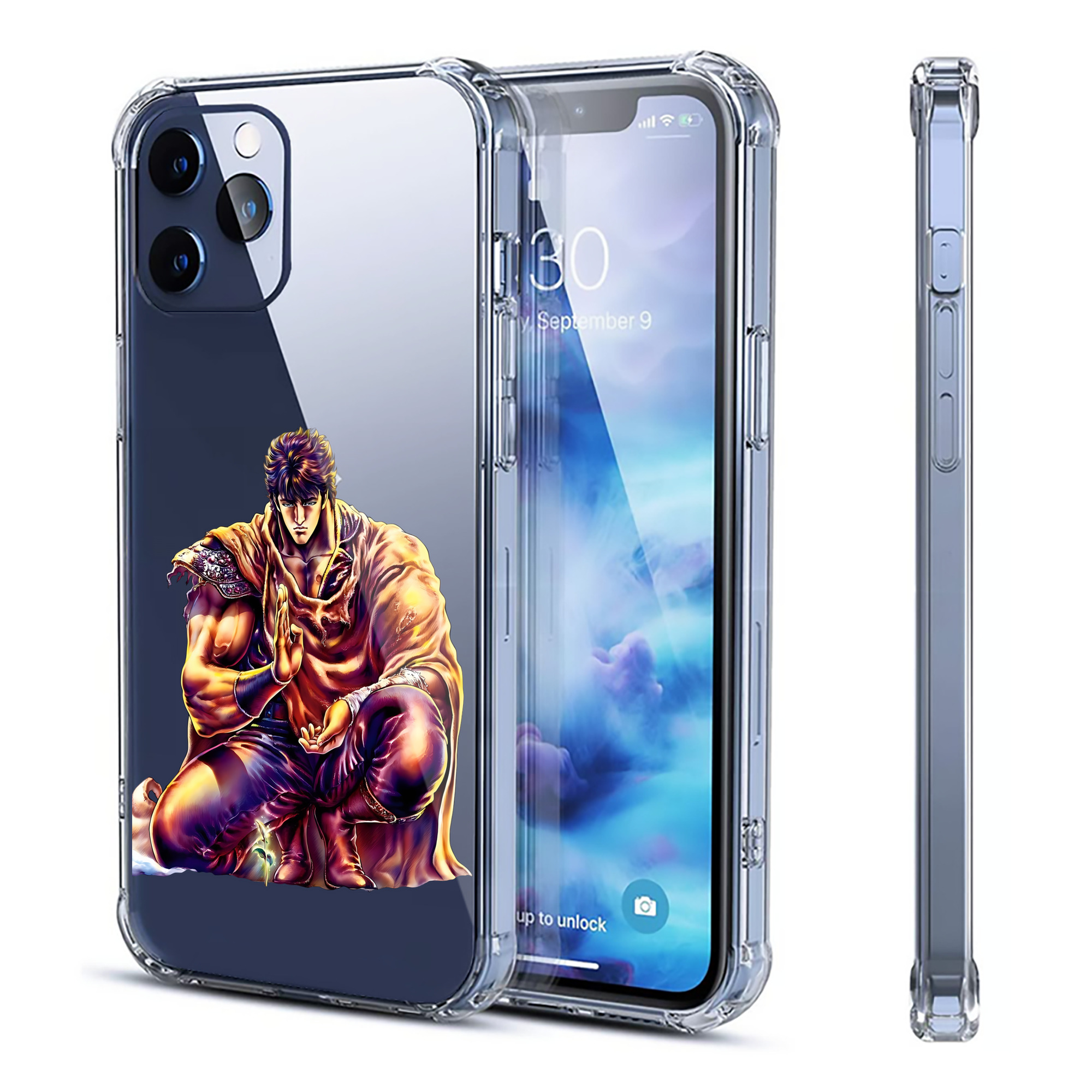 （画像用） 北斗の拳 Fist of the North Star 【iPhone 12シリーズ対応】透明スマホケース（クリアソフトケース）